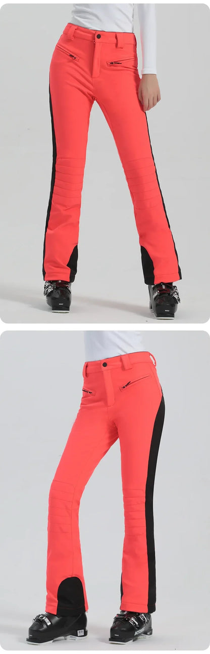 Ladies High Elasticity Ski Pants – Slim Fit Women’s Waterproof Snow Pants