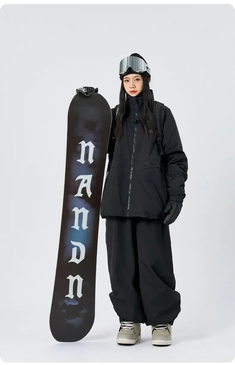 Snowboarding & Ski Pants – Wear-Resistant Waterproof Snowboard Pants, Unisex Loose Fit