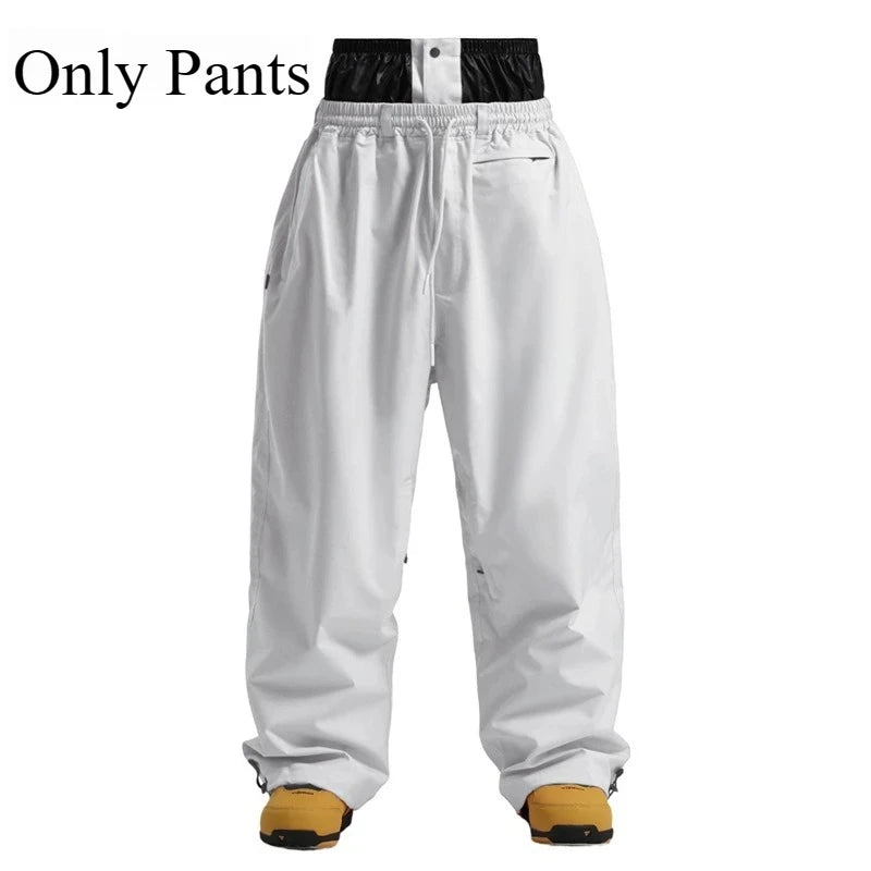 Dollplus Baggy Ski Pants – Waterproof Windproof Snowboard Trousers for Men & Women