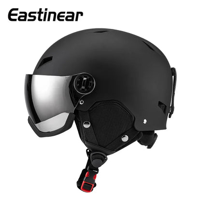 New Adult Protective Ski Helmet, Outdoor Sports Anti Fall Snow Helmet With Snow Goggles Single And Double Board Warm Ski Helmet