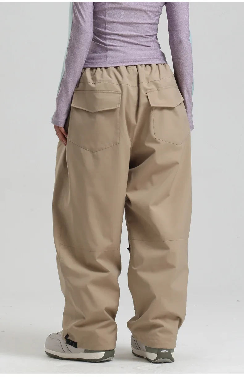 Women’s Baggy Ski Pants by Dollplus – Breathable, Waterproof, and Windproof Snowboard Trousers fro Men