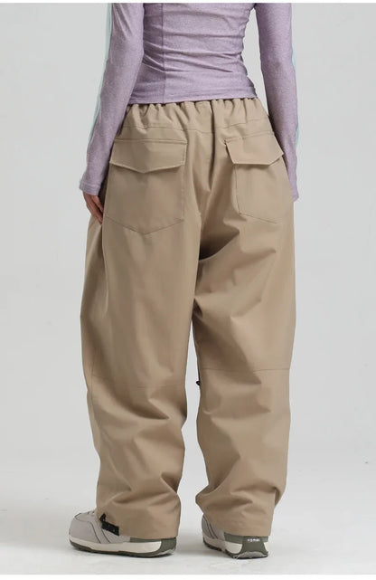Women’s Baggy Ski Pants by Dollplus – Breathable, Waterproof, and Windproof Snowboard Trousers fro Men