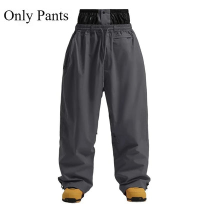 Dollplus Baggy Ski Pants – Waterproof Windproof Snowboard Trousers for Men & Women