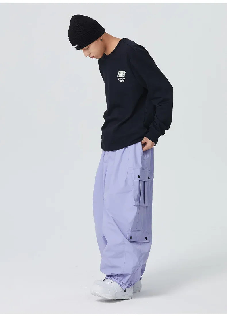 Dollplus Baggy Snowboard Pants – Waterproof, Breathable & Thermal Ski Overalls 2025