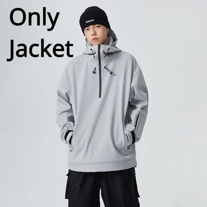 New Couple's Skiing Jackets 2025 Winter Warm Snow Clothes Pro Windproof Woman Ski Sport Hoodies Man Outdoor Snowboard Tracksuit