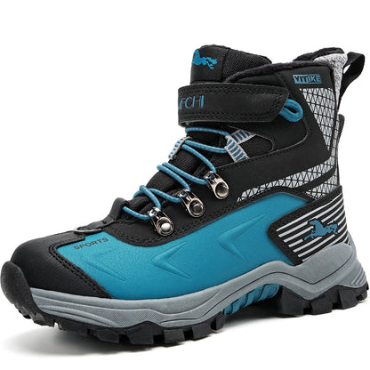 Kids Hiking Boots Boys Girls Outdoor Walking Climbing Sneaker Comfortable Snow Shoes Hiker Boot Antiskid Steel Buckle Sole