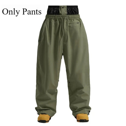 Dollplus Baggy Ski Pants – Waterproof Windproof Snowboard Trousers for Men & Women