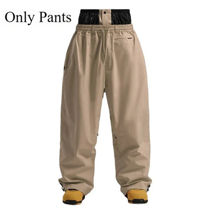Dollplus Baggy Ski Pants – Waterproof Windproof Snowboard Trousers for Men & Women