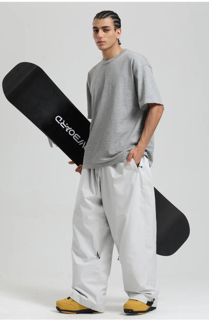 Dollplus Baggy Ski Pants – Waterproof Windproof Snowboard Trousers for Men & Women