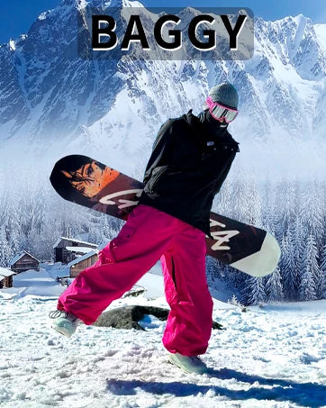 Men’s Super Baggy Snowboard Pants – Waterproof, Insulated, Loose Fit Ski Trousers