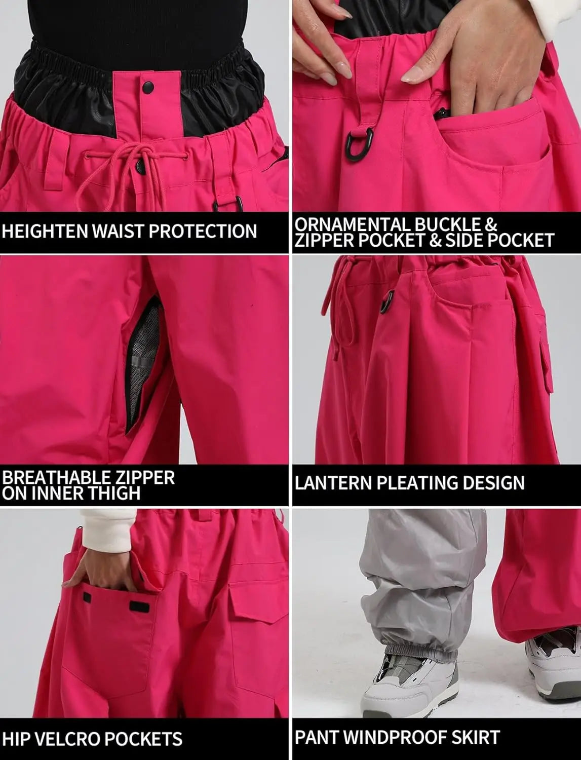 Baggy Snowboard Pants for Men – Waterproof Ski Pants with Thermal Insulation