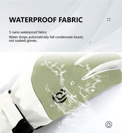 KoKossi Winter Non-slip Touch Screen Waterproof Snowboard Ski Gloves Thickened Windproof Cycling Fleece Warm Riding Gloves