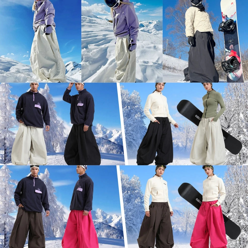 Baggy Snowboard Pants for Men – Waterproof Ski Pants with Thermal Insulation