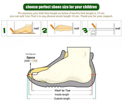 Winter Children's Boots Boys Plus Cashmere Thicken Warm Snow Boots Girls Non-slip Outdoor Boots Student Shoes Hiking Shoes