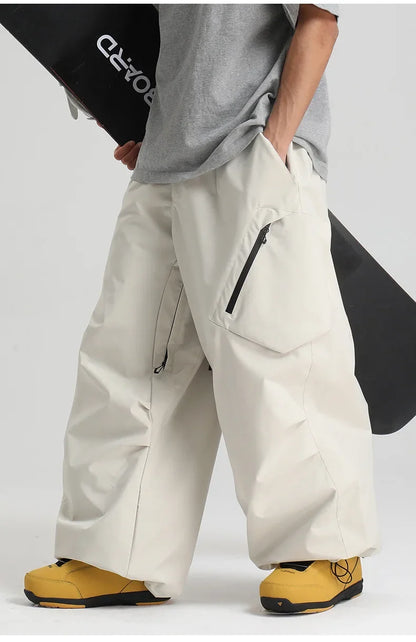 Dollplus Women’s Waterproof Ski Pants – Windproof Baggy Snowboard Trousers for Winter Sports