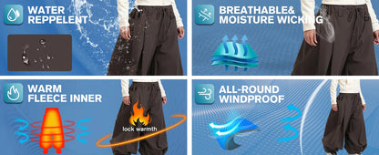 Baggy Snowboard Pants for Men – Waterproof Ski Pants with Thermal Insulation