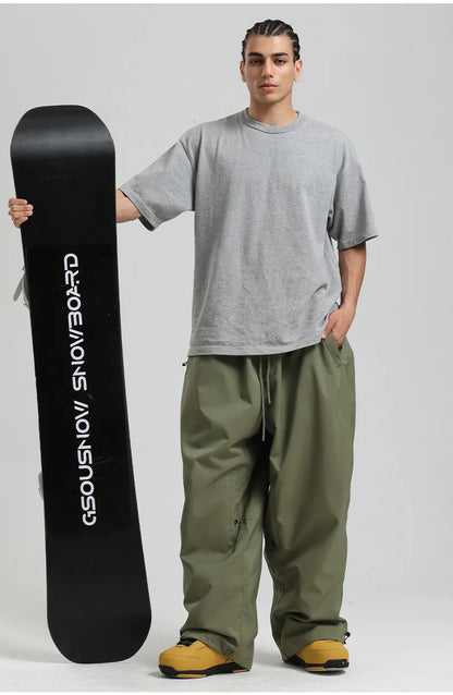 Women’s Baggy Ski Pants by Dollplus – Breathable, Waterproof, and Windproof Snowboard Trousers fro Men
