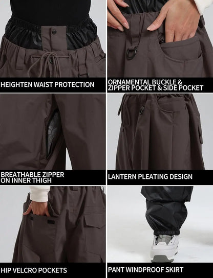 Baggy Snowboard Pants for Men – Waterproof Ski Pants with Thermal Insulation