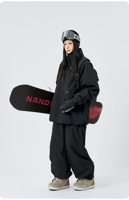 Snowboarding & Ski Pants – Wear-Resistant Waterproof Snowboard Pants, Unisex Loose Fit