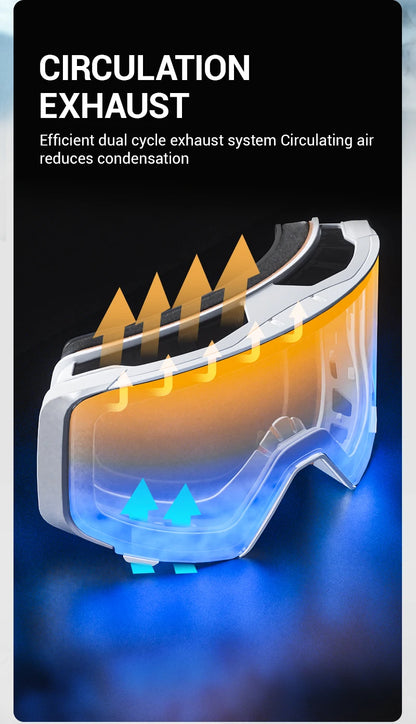 Kapvoe Photochromic Snow Goggles Men Ski Goggles Snowboard Anti-Fog Mask for Women UV400 Protection Glasses Snowmobile Winter