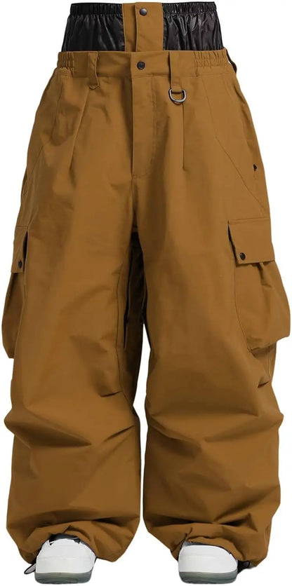 Men’s Super Baggy Snowboard Pants – Waterproof, Insulated, Loose Fit Ski Trousers