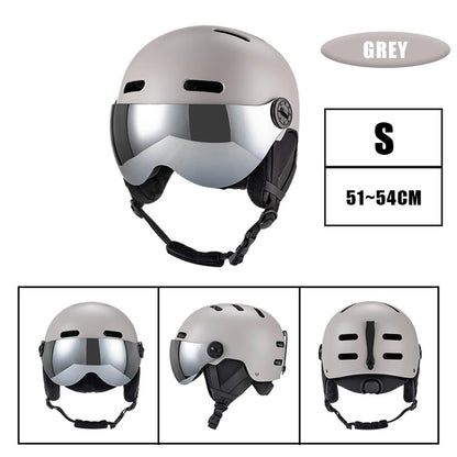 Skiing Helmet Snowboard Helmet With Detachable Glasses Winter Outdoor Sports Ski Helmet Safety Skateboard Skiing Snowboard Snow