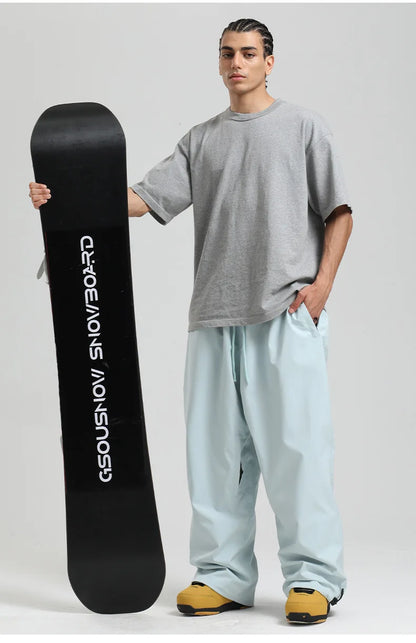 Dollplus Baggy Ski Pants – Waterproof Windproof Snowboard Trousers for Men & Women