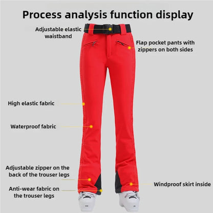 Womens snowboard Pants by Mioigee – Slim Fit, Elastic Waist, Waterproof & Breathable