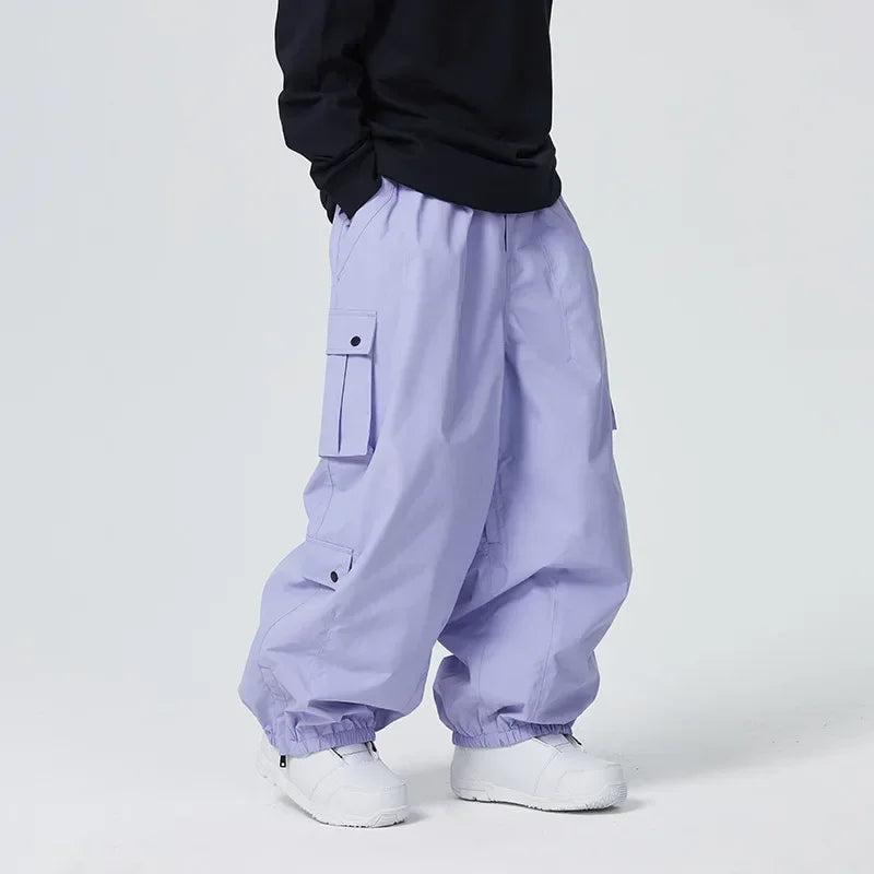 Dollplus Baggy Snowboard Pants – Waterproof, Breathable & Thermal Ski Overalls 2025