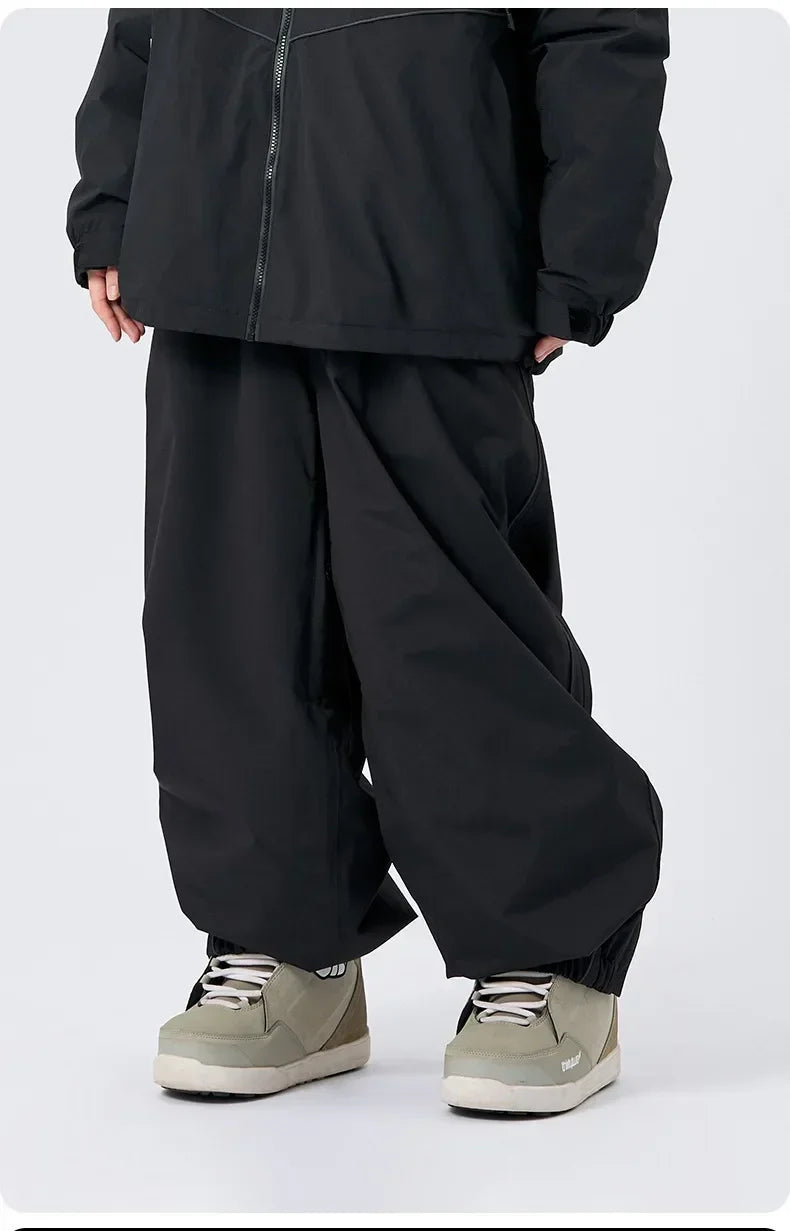 Snowboarding & Ski Pants – Wear-Resistant Waterproof Snowboard Pants, Unisex Loose Fit