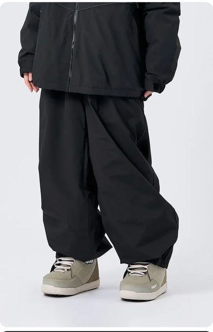 Snowboarding & Ski Pants – Wear-Resistant Waterproof Snowboard Pants, Unisex Loose Fit