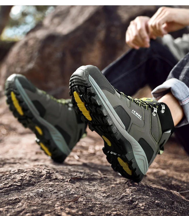 Couple Hiking Shoes Men Mountain Climbing Trekking Boots Women  Non-slip Outdoor Work Ankle Boot