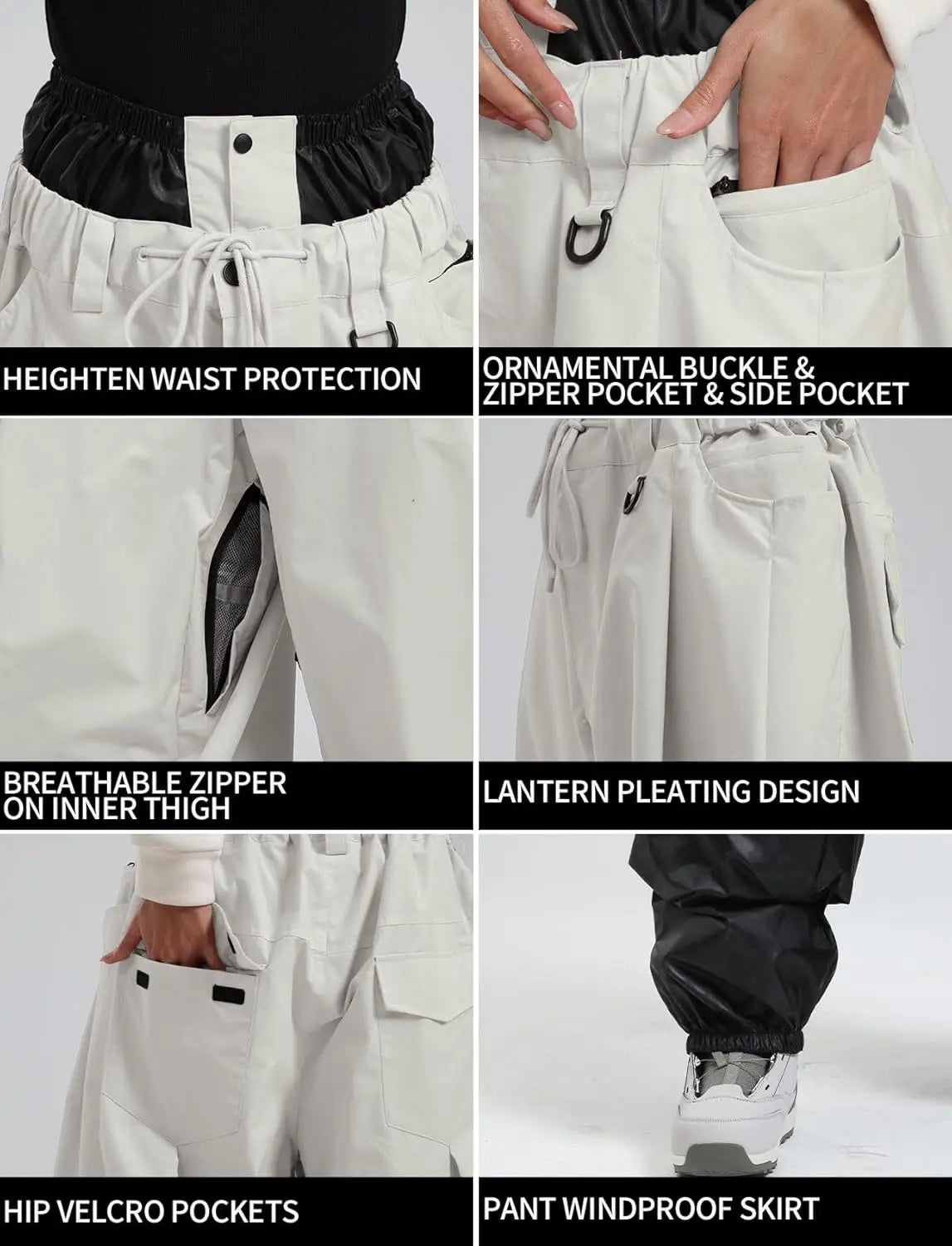 Baggy Snowboard Pants for Men – Waterproof Ski Pants with Thermal Insulation