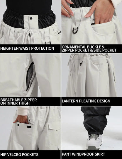 Baggy Snowboard Pants for Men – Waterproof Ski Pants with Thermal Insulation