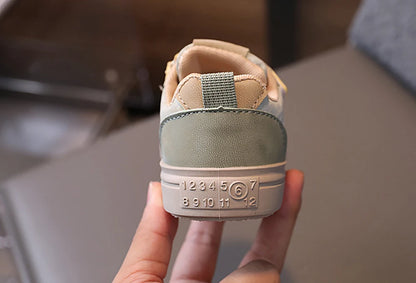 PU Leather Children Shoes Designers Kid's Sneakers Ergonomics Soft-soled Girl's Sneakers Anti-slippery Sport Shoes Toddler Shoes