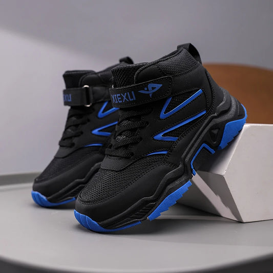 Boys' boots, children's sports shoes, autumn and winter outdoor hiking shoes, high-quality ankle boots for middle-aged and young