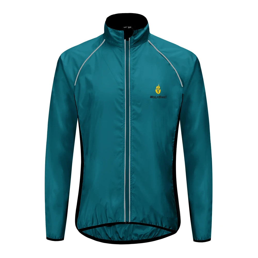 Teal jacket on a white background
