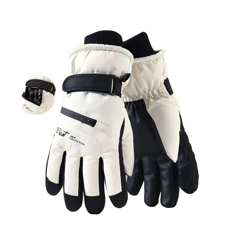 White and black cycling gloves on a white background