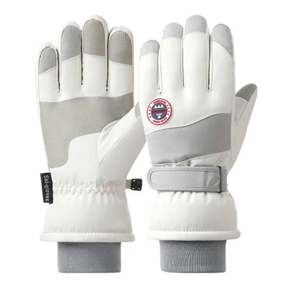 White and gray gloves on a white background