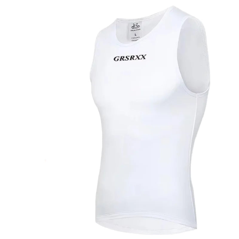 White sleeveless shirt on a white background