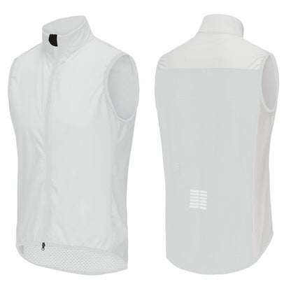 White sleeveless vest shown from front and back on a white background