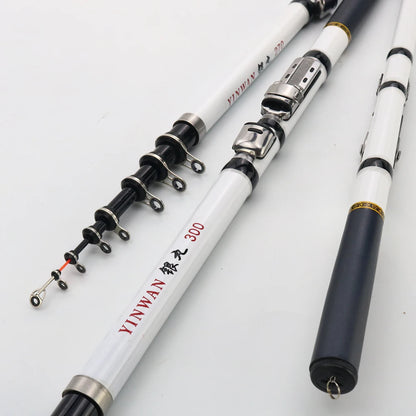 Fishing rods on a white background